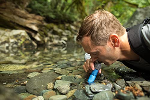 LifeStraw Flex Advanced Water Filter with Gravity Bag - Removes Lead, Bacteria, Parasites and Chemicals Blue, 1 gal