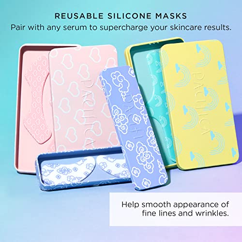 Pacifica Beauty, Reusable Brow Mask, 100% Silicone, Vacuum Seal & Lifting Effect, Minimize Fine Lines + Wrinkles, Pair with Serum, Storage Tin Included, Vegan & Cruelty Free