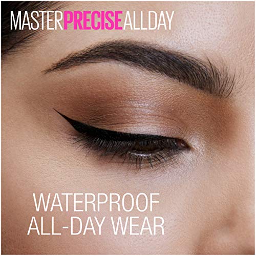 Maybelline Eyestudio Master Precise All Day Waterproof Liquid Eyeliner Makeup, Black, 2 Count