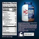 Dymatize Elite Casein Protein Powder, Slow Absorbing with Muscle Building Amino Acids, 100% Micellar Casein, 25g Protein, 5.4g BCAAs & 2.3g Leucine, Helps Overnight Recovery, Rich Chocolate, 4 Pound