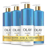 Olay Nourishing & Hydrating Body Lotion for Women with Hyaluronic Acid 17 fl oz Pump Pack of 4