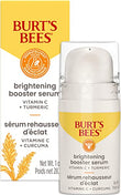 Burts Bees Vitamin C Turmeric Face Serum, Brightens Skin & Visibly Reduces Dark Spots, Fine Lines & Wrinkles, Naturally Hydrating, Lightweight - Brightening Booster Serum (1 oz)