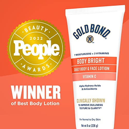 Gold Bond Body Bright Daily Body & Face Lotion with Vitamin C, 8 oz.