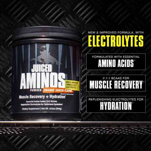 Animal Juiced Aminos - 6g BCAA/EAA Matrix plus 4g Amino Acid Blend for Recovery and Improved Performance - Orange - 30 Servings, 13.3 Ounce