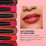 e.l.f. Love Triangle Lip Filler Liner, 2-in-1 Lip Liner Pencil For Sculpting & Filling, Long-Lasting Intense Color, Soft Pink