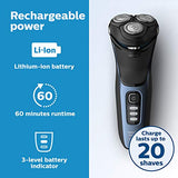 Philips Norelco Shaver 3500, Rechargeable Wet & Dry Electric Shaver with Pop-Up Trimmer and Storage Pouch, S3212/82