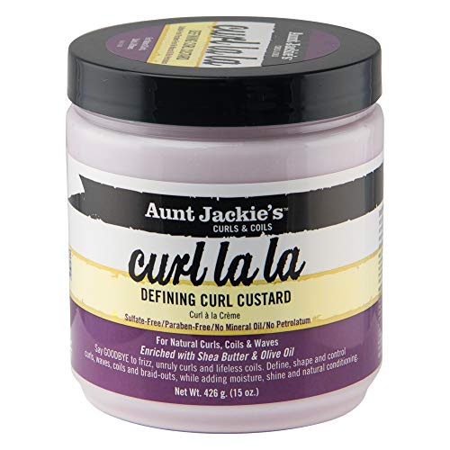 Aunt Jackies Curl La La, Lightweight Curl Defining Custard, Enriched with Shea Butter & Olive Oil, Basic, 15 Ounce