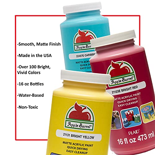 Apple Barrel Acrylic Paint in Assorted Colors (16 Ounce), 21119 White