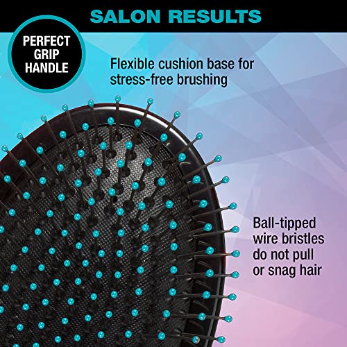 Conair Salon Results Hairbrush for Men and Women, Cushion Base Hairbrush for Everyday Brushing, Color May Vary, 1 Pack