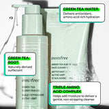 innisfree Green Tea Hyaluronic Acid Face Cleanser Antioxidant, Amino Acid Rich, Hydration, Non-Stripping Foam