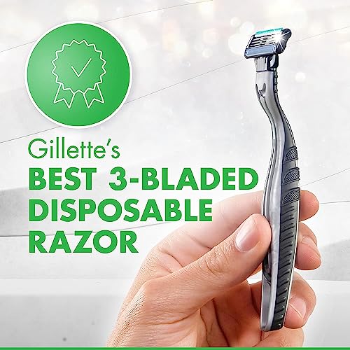 Gillette Mach3 Sensitive Razors for Men, 1 Razor, 5 Razor Blade Refills, Designed for Sensitive Skin