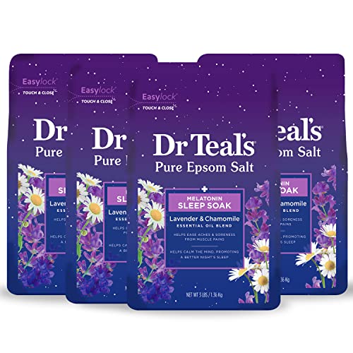 Dr Teal's Pure Epsom Salt Soak, Relax & Relief with Eucalyptus & Spearmint, 3lbs