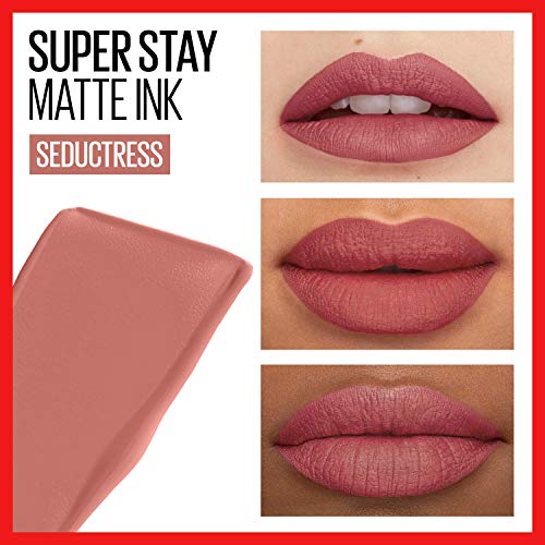 Maybelline New York Super Stay Matte Ink Liquid Lipstick Makeup, Long Lasting High Impact Color, Up to 16H Wear, Exhilarator, Ruby Red, 1 Count