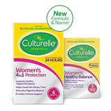 Culturelle Women’s 4-in-1 Daily Probiotic Supplements for Women - Supports Vaginal Health, Digestive Health, Immune Health, Occasional Diarrhea, Gas & Bloating - Non-GMO - 30 Count