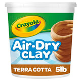 Crayola Air Dry Clay for Kids (5lbs), Reusable Bucket of Terra Cotta Clay for Sculpting, Bulk Arts and Crafts Supplies, Ages 3+