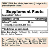 Puritans Pride Lutein 20 mg with Zeaxanthin Softgels, Supports Eye Health, 120 Count