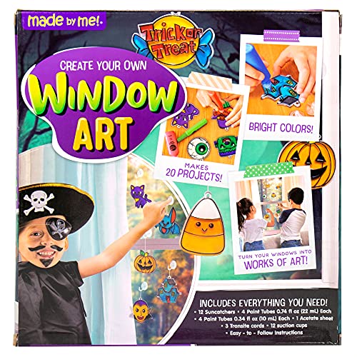 Made By Me Create Your Own Window Art, Paint Your Own DIY Suncatchers, Fun Staycation Activity or Birthday Party Idea, Arts and Craft Kits for Kids Ages 6, 7, 8, 9