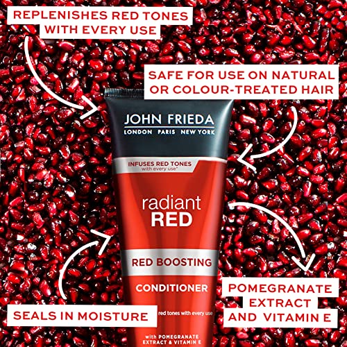 John Frieda Radiant Red Red Boosting Conditioner, 8.3 Ounce Daily Conditioner, with Pomegranate and Vitamin E, Helps Replenish Red Hair Tones