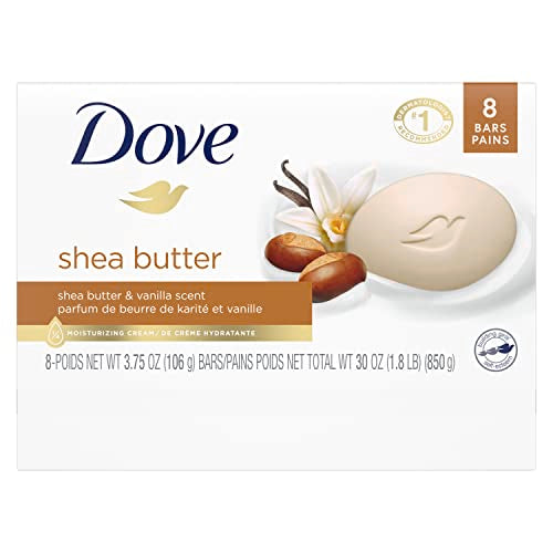 Dove Beauty Bar Gentle Skin Cleanser Moisturizing For Gentle Soft Skin Care Shea Butter More Moisturizing Than Bar Soap 3.75 oz 14 Bars