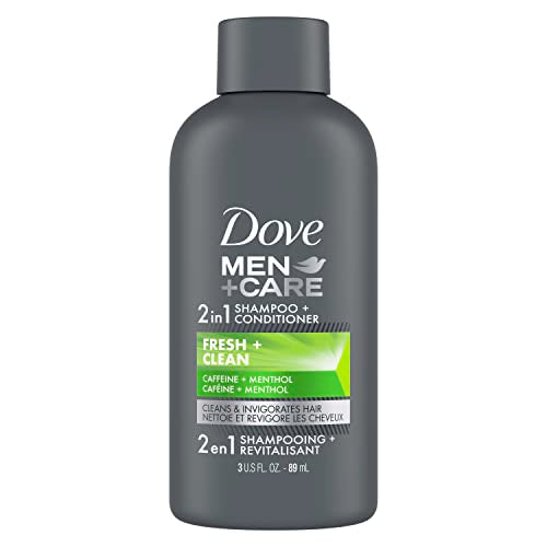 DOVE MEN + CARE 2 in 1 Shampoo and Conditioner Fresh and Clean 4 Count Fortifies Hair Helps Strengthen Hair 25.4 oz