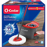 O-Cedar Easywring Microfiber Spin Mop & Bucket Floor Cleaning System with 4 Extra Refills