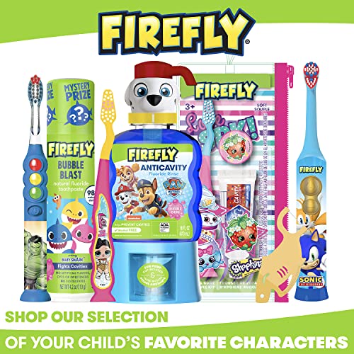 FIREFLY Clean N Protect, Sonic The Hedgehog Toothbrush with 3D hygienic Cover, Premium Soft Bristles, Anti-Slip Grip Handle, Battery Included, Ages 3+, 1 Count