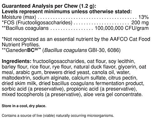 Pet Naturals Daily Probiotic for Cats, 30 Chews - Digestive and Immune Support Supplement for Cats