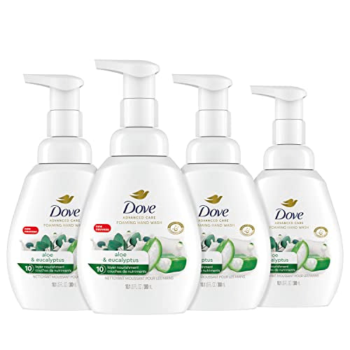 Dove Foaming Hand Wash Coconut & Almond Milk Pack of 4 Protects Skin from Dryness, More Moisturizers than the Leading Ordinary Hand Soap, 10.1 oz