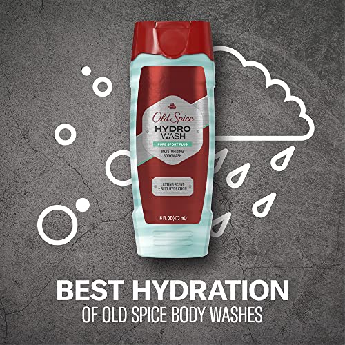 Old Spice Hydro Body Wash for Men, Pure Sport Plus Scent, Hardest Working Collection, 16.0 oz (Pack of 4)