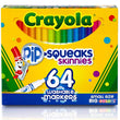 Crayola Pip-Squeaks Skinnies Washable Markers (64ct), Mini Markers for School, Kids Back to School Supplies, Great for Classrooms and Teachers