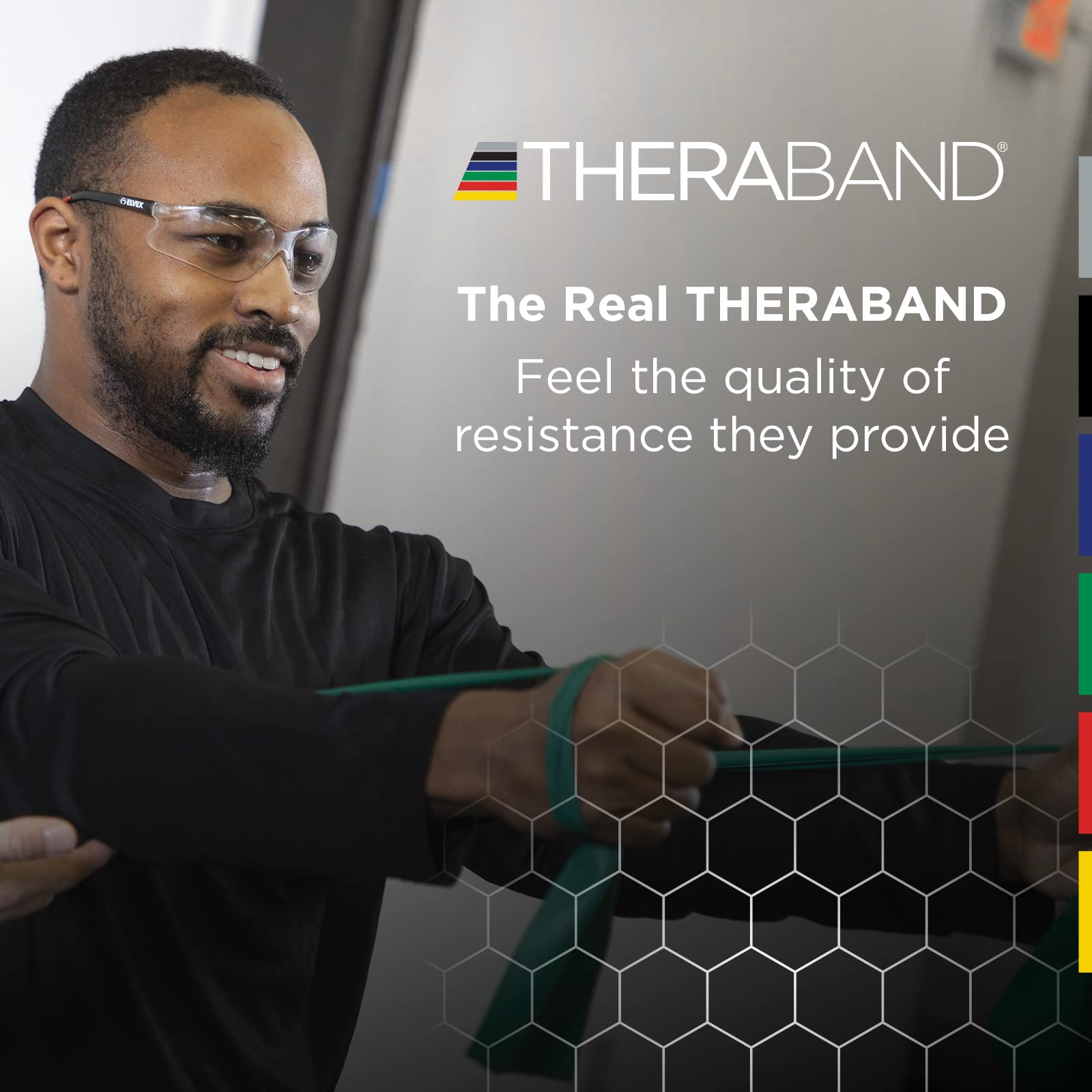 THERABAND Resistance Bands, 50 Yard Roll Professional Latex Elastic Band For Upper & Lower Body & Core Exercise, Physical Therapy, Pilates, Home Workout, Rehab, Silver, Super Heavy, Advanced Level 2