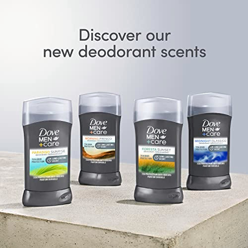 Dove Men+Care Deodorant Stick for Men Midnight Classico 3 Count Aluminum Free 72-Hour Odor Protection Mens Deodorant With Essential Oils & 1/4 Moisturizing Cream 3oz