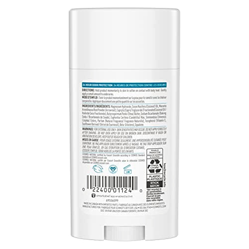 Schmidts 100% Natural Origin Ingredient Deodorant Stick Fresh Rain & Birch 2 Count for 24-Hour Odor Protection 2.65 oz