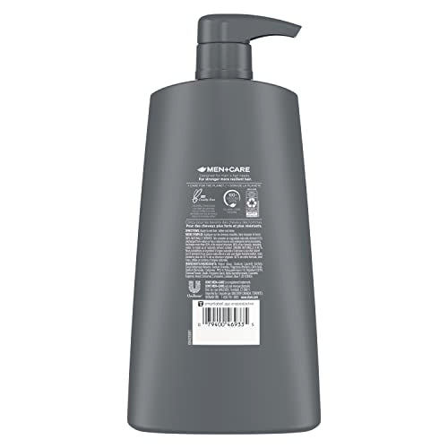 Dove Men+Care Shampoo Charcoal + Clay 3 Count For Healthy-Looking Hair Naturally Derived Plant Based Cleansers 25.4 oz