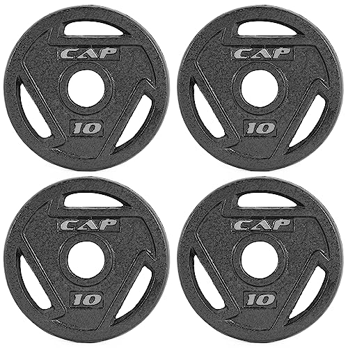 CAP Barbell 2-Inch Olympic Grip Weight Plate, 25 lb, Single Black