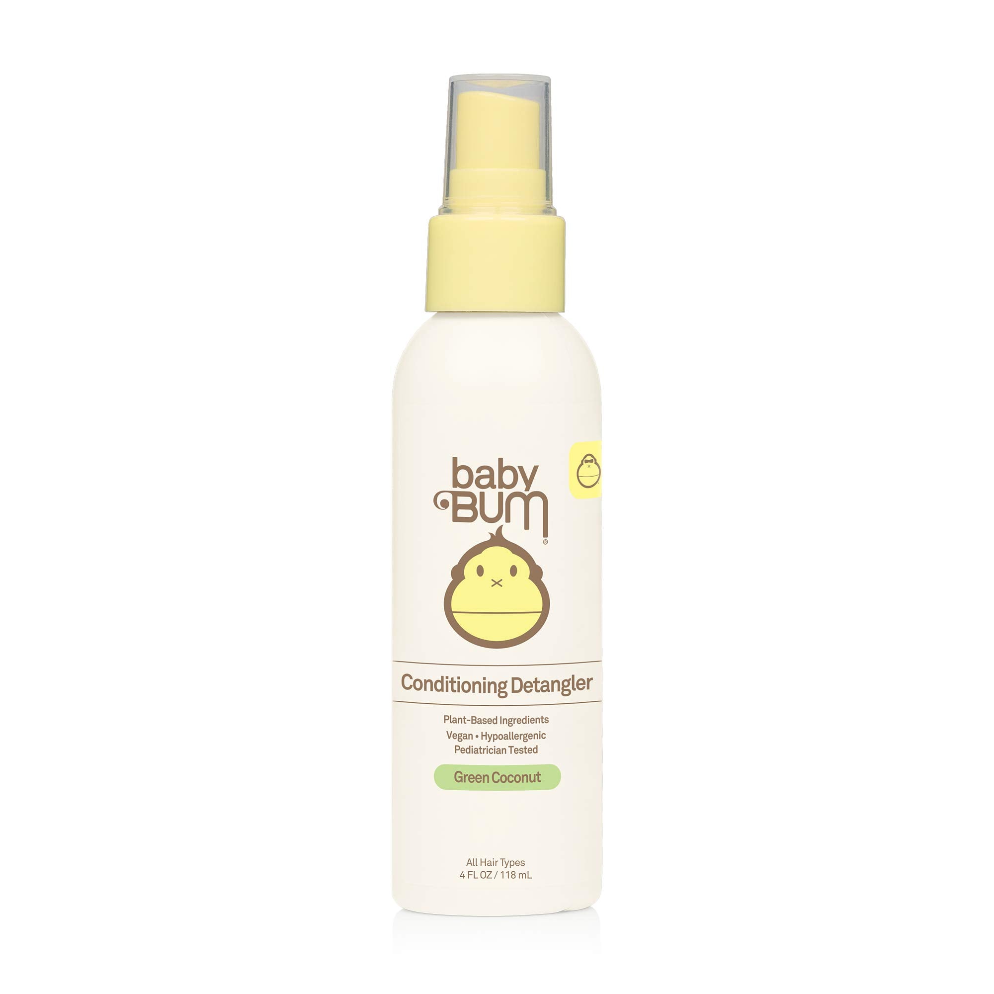 Baby Bum Conditioning Detangler Spray | Leave-In Conditioner Treatment with Soothing Coconut Oil| Natural Fragrance | Gluten Free and Vegan | 4 FL OZ