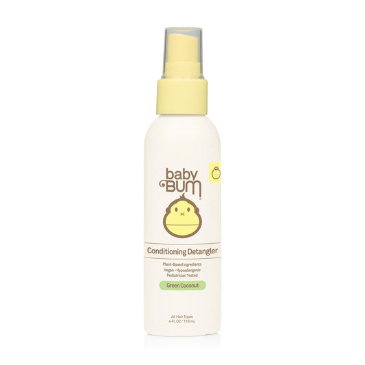 Baby Bum Conditioning Detangler Spray | Leave-In Conditioner Treatment with Soothing Coconut Oil| Natural Fragrance | Gluten Free and Vegan | 4 FL OZ