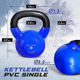 Yes4All Vinyl Coated Kettlebell Weights Set – Great for Full Body Workout and Strength Training – Vinyl Kettlebell 15 lbs