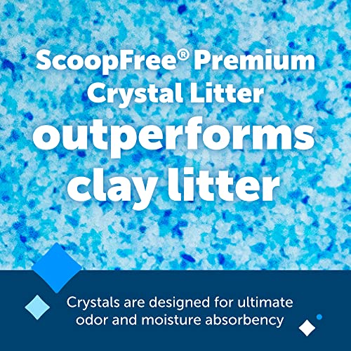 PetSafe ScoopFree Premium Crystal Cat Litter - 5x Better Odor Control Than Clay Litter - Less Tracking & Dust For A Fresh Home - Non-Clumping - Two 4.3 lb Bags Of Litter (8.6 lb Total) - Lavender