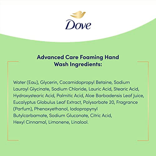 Dove Foaming Hand Wash Coconut & Almond Milk Pack of 4 Protects Skin from Dryness, More Moisturizers than the Leading Ordinary Hand Soap, 10.1 oz