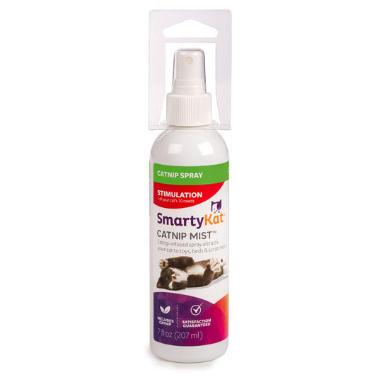 SmartyKat Catnip Mist Spray for Cats & Kittens, Safe for Pets - 7 Fluid Ounces