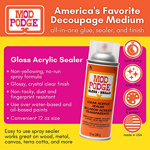 Mod Podge - 1469 Clear Acrylic Sealer, 12 ounce, Matte