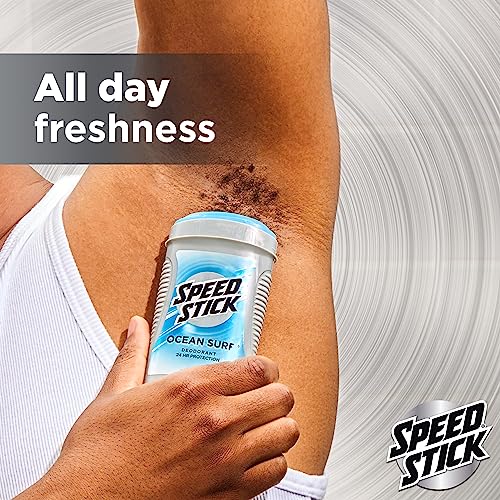 Speed Stick Men's Deodorant, Ocean Surf, 3 Ounce, 4 Pack, Packaging may Vary