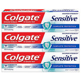 Colgate Sensitive Toothpaste, Complete Protection, Mint - 6 Ounce (Pack of 3)