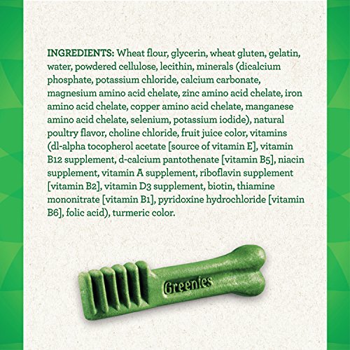 GREENIES Original Large Natural Dog Dental Care Chews Oral Health Dog Treats, 6 oz. Pack (4 Treats)