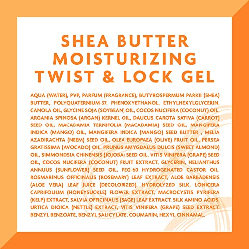 Cantu Moisturizing Twist & Lock Gel with Shea Butter for Natural Hair, 13 oz (Packaging May Vary)