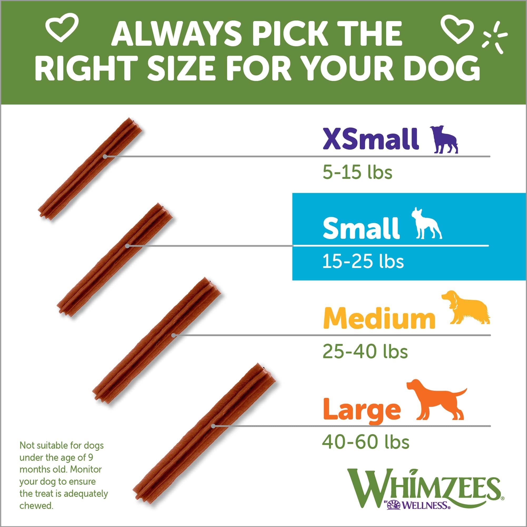 WHIMZEES by Wellness Stix Natural Dental Chews for Dogs, Long Lasting Treats, Grain-Free, Freshens Breath, Extra Small Breed, 56 count