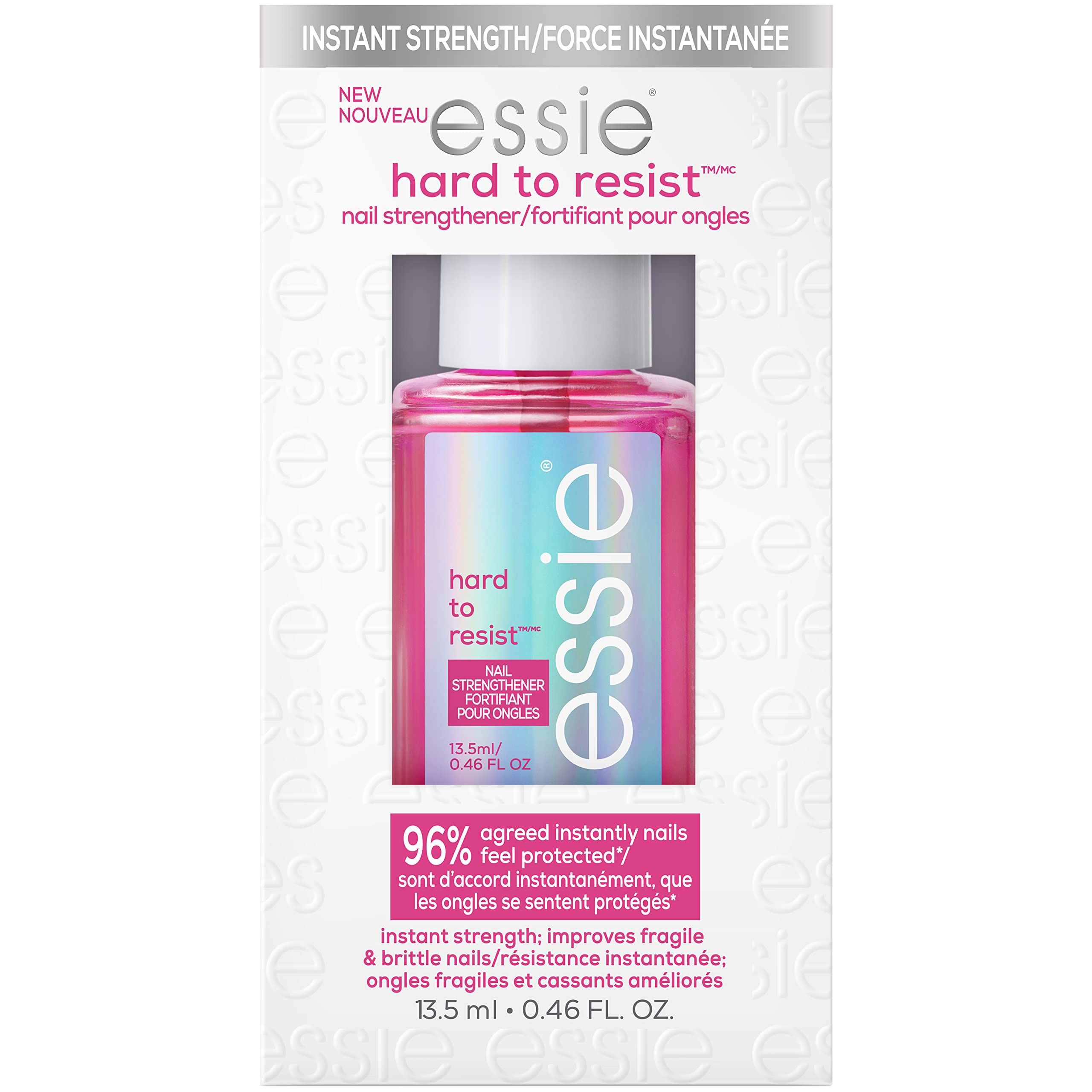 essie Nail Care, 8-Free Vegan, All In One Base Coat and Top Coat, strength and shine nail polish, 0.46 fl oz