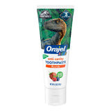 Orajel Kids Jurassic World Anti-Cavity Fluoride Toothpaste, Natural Berry Blast Flavor, 4.2oz Tube