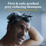 Just For Men Control GX Grey Reducing 2-in-1 Shampoo and Conditioner, Gradual Hair Color for Stronger and Healthier Hair, 4 Fl Oz - Pack of 3 (Packaging May Vary)